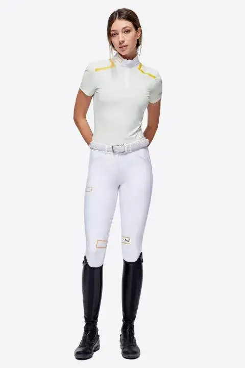 Rider's Gene RG Jersey S/S Zip Competition Polo LIGHT GREEN-1