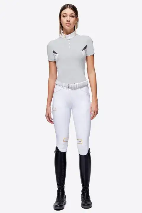 Rider's Gene RG Jersey S/S Button Competition Polo LIGHT GREY-1