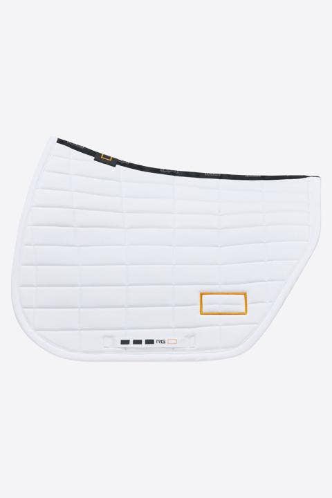 Rider's Gene RG Rectangular Quilt Jumping Saddle Pad WHITE-1