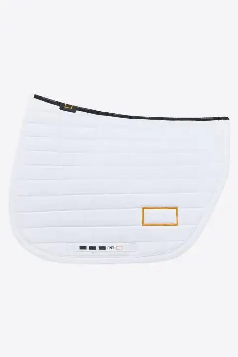 Rider's Gene RG Rectangular Quilt Dressage Saddle Pad WHITE-1