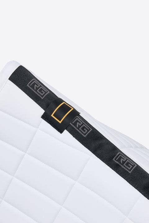 Rider's Gene RG Rectangular Quilt Dressage Saddle Pad WHITE-3