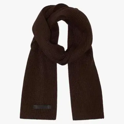 Cavalleria Toscana Merino wool scarf DARK CHOCOLATE-2