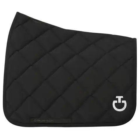 Cavalleria Toscana Diamond Quilted Jersey Dressage Saddle Pad BLACK-1