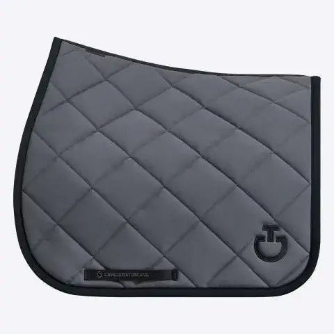 Cavalleria Toscana Dressage horse saddle pad ANTHRACITE GREY/BLACK-1
