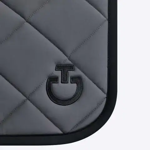 Cavalleria Toscana Dressage horse saddle pad ANTHRACITE GREY/BLACK-3