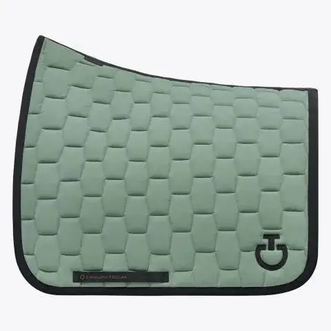 Cavalleria Toscana Sottosella da dressage in cotone trapuntato EMERALD GREY-1