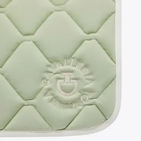 Cavalleria Toscana Sottosella da dressage trapuntato Ct Orbit PISTACHIO / Off-White-2