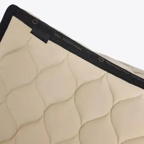 Cavalleria Toscana Circular-quilted jumping saddle pad BEIGE/BLACK-2