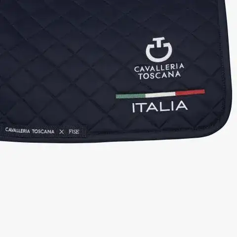 Cavalleria Toscana FISE jumping saddle pad NAVY-3