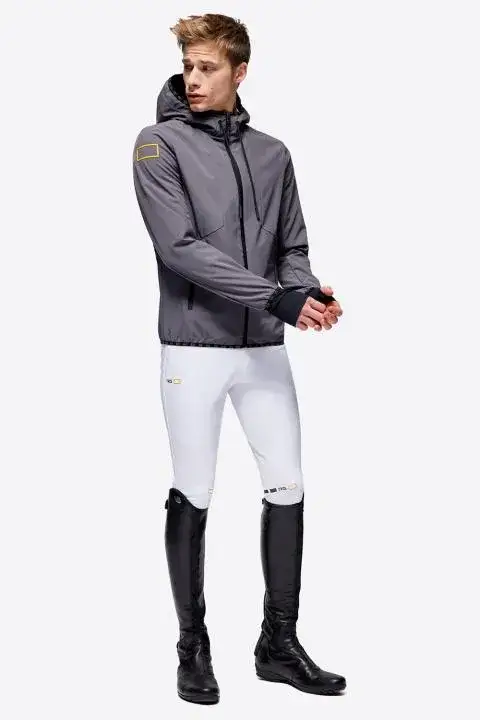 Rider's Gene RG Jersey Hooded Zip Softshell Jacket Graphite Grey-1