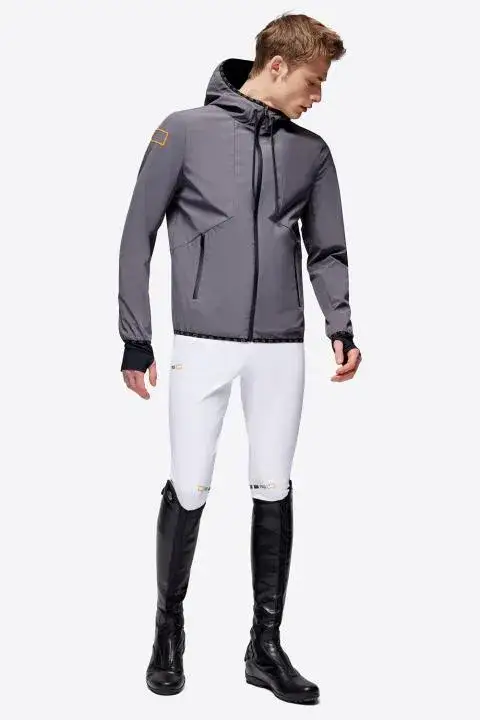 Rider's Gene RG Jersey Hooded Zip Softshell Jacket Graphite Grey-2