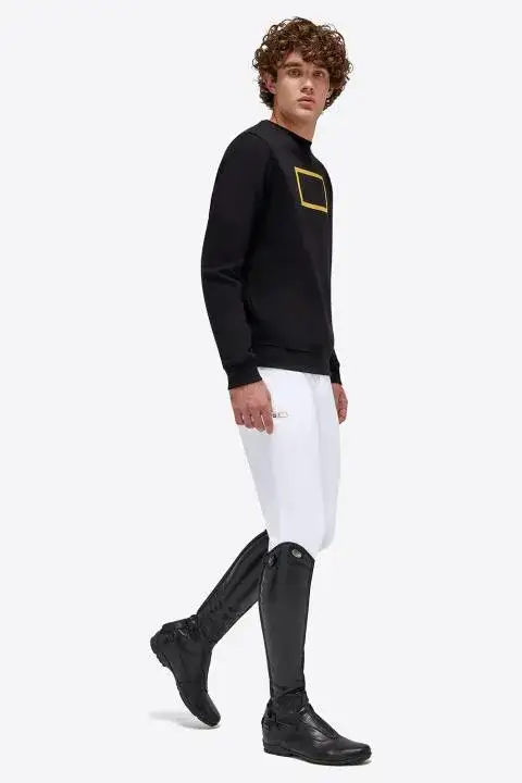 Rider's Gene RG Cotton Crew Neck Sweatshirt BLACK-1