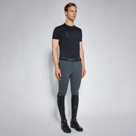 Cavalleria Toscana Men's cotton t-shirt NAVY-1