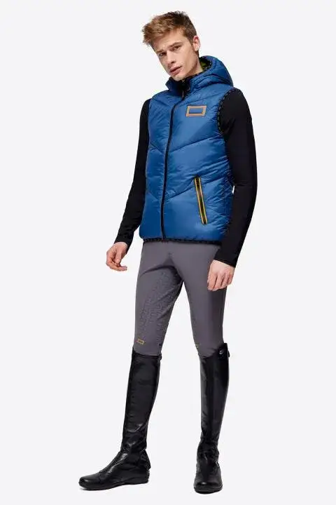 Rider's Gene RG Nylon Hooded Puffer Vest CLASSIC BLUE-2