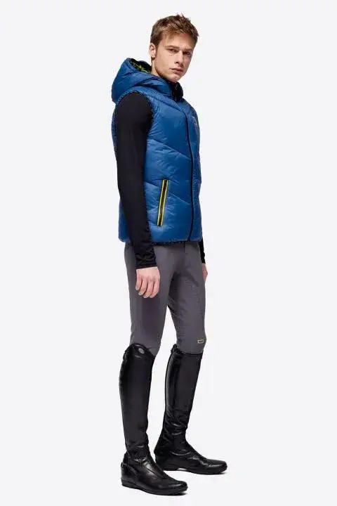 Rider's Gene RG Nylon Hooded Puffer Vest CLASSIC BLUE-3