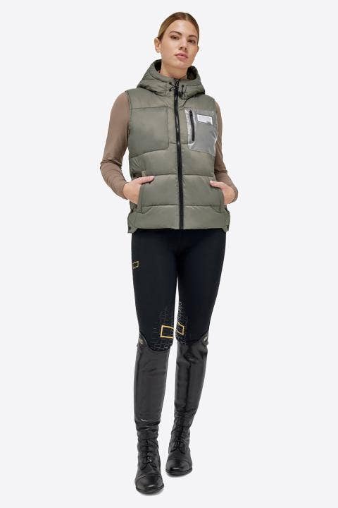 Rider's Gene Lightweight Padded Nylon Quilted RG Vest VERDE BANDIERA-1