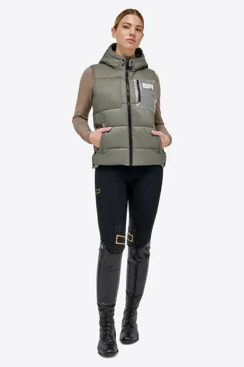 Rider's Gene Gilet RG trapuntato in nylon leggero imbottito VERDE BANDIERA-1