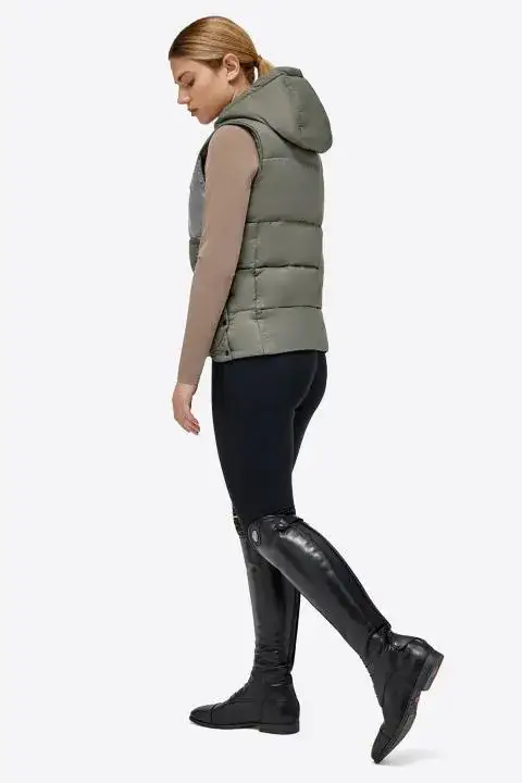 Rider's Gene Gilet RG trapuntato in nylon leggero imbottito VERDE BANDIERA-3