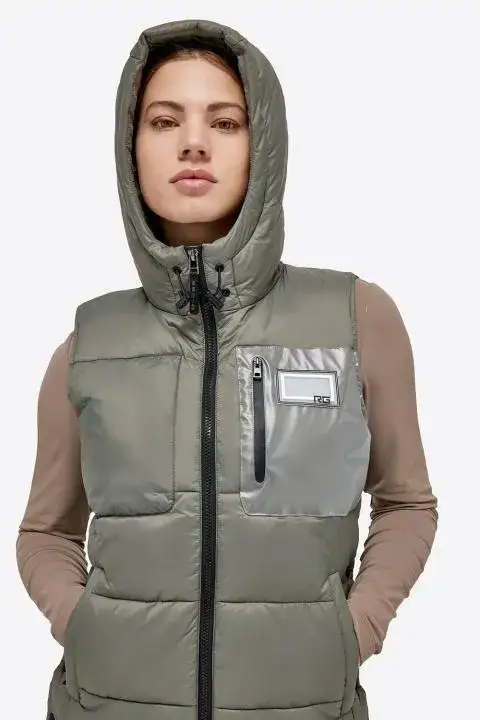Rider's Gene Gilet RG trapuntato in nylon leggero imbottito VERDE BANDIERA-4