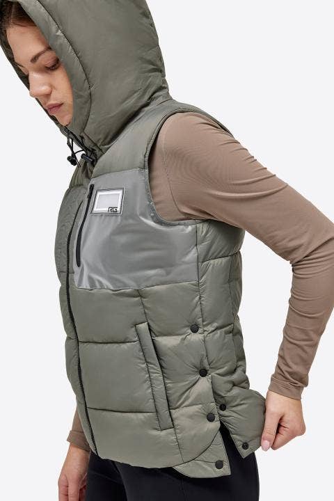 Rider's Gene Lightweight Padded Nylon Quilted RG Vest VERDE BANDIERA-5