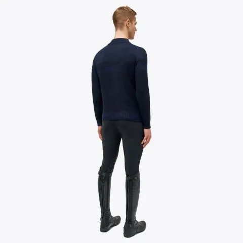 Men’s wool jumper with a high neck and zip