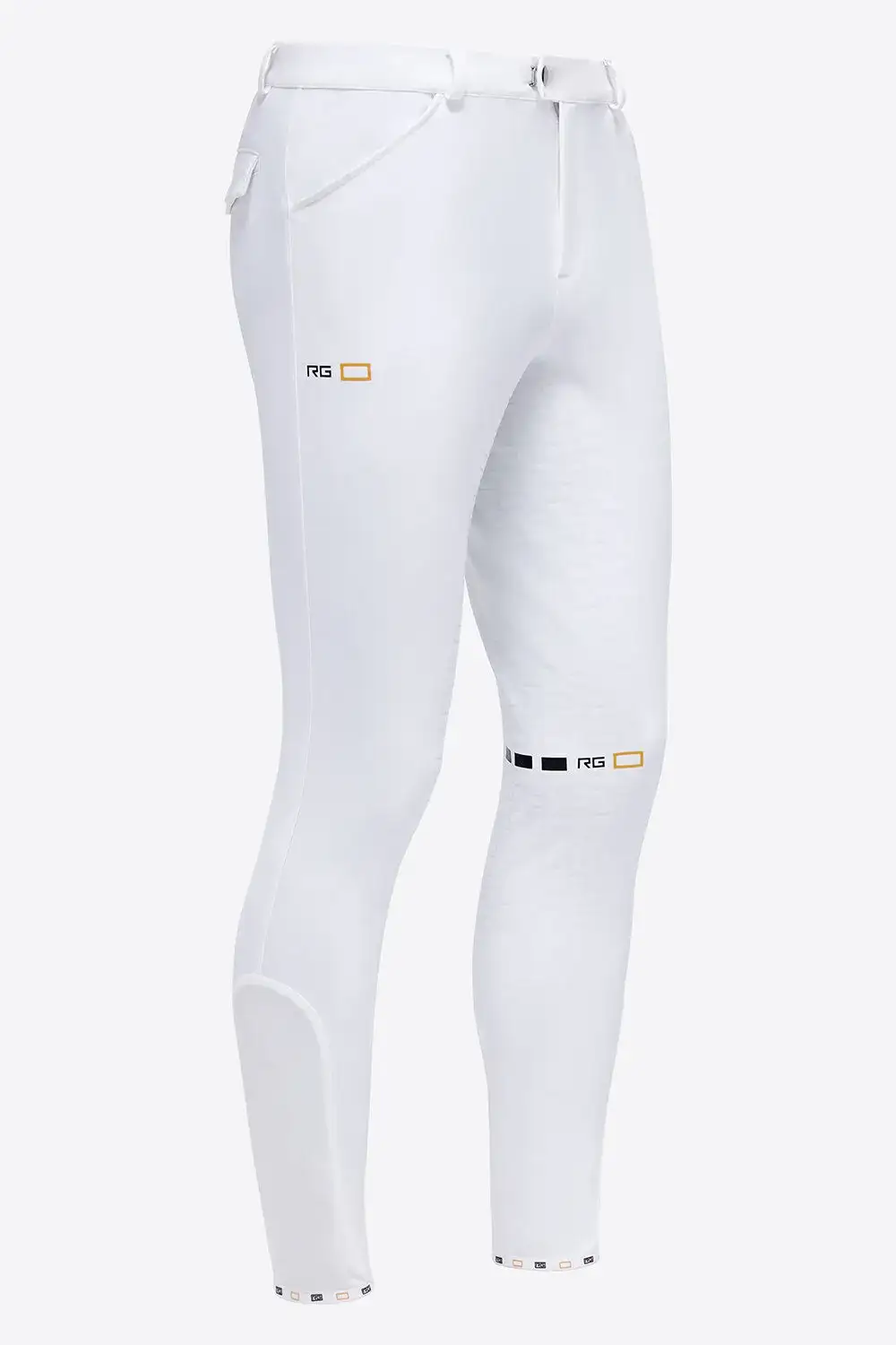 Rider's Gene RG Men's Full Grip Riding Breeches WHITE-1
