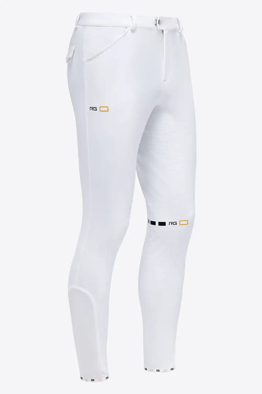 Rider's Gene RG Men's Full Grip Riding Breeches WHITE-2