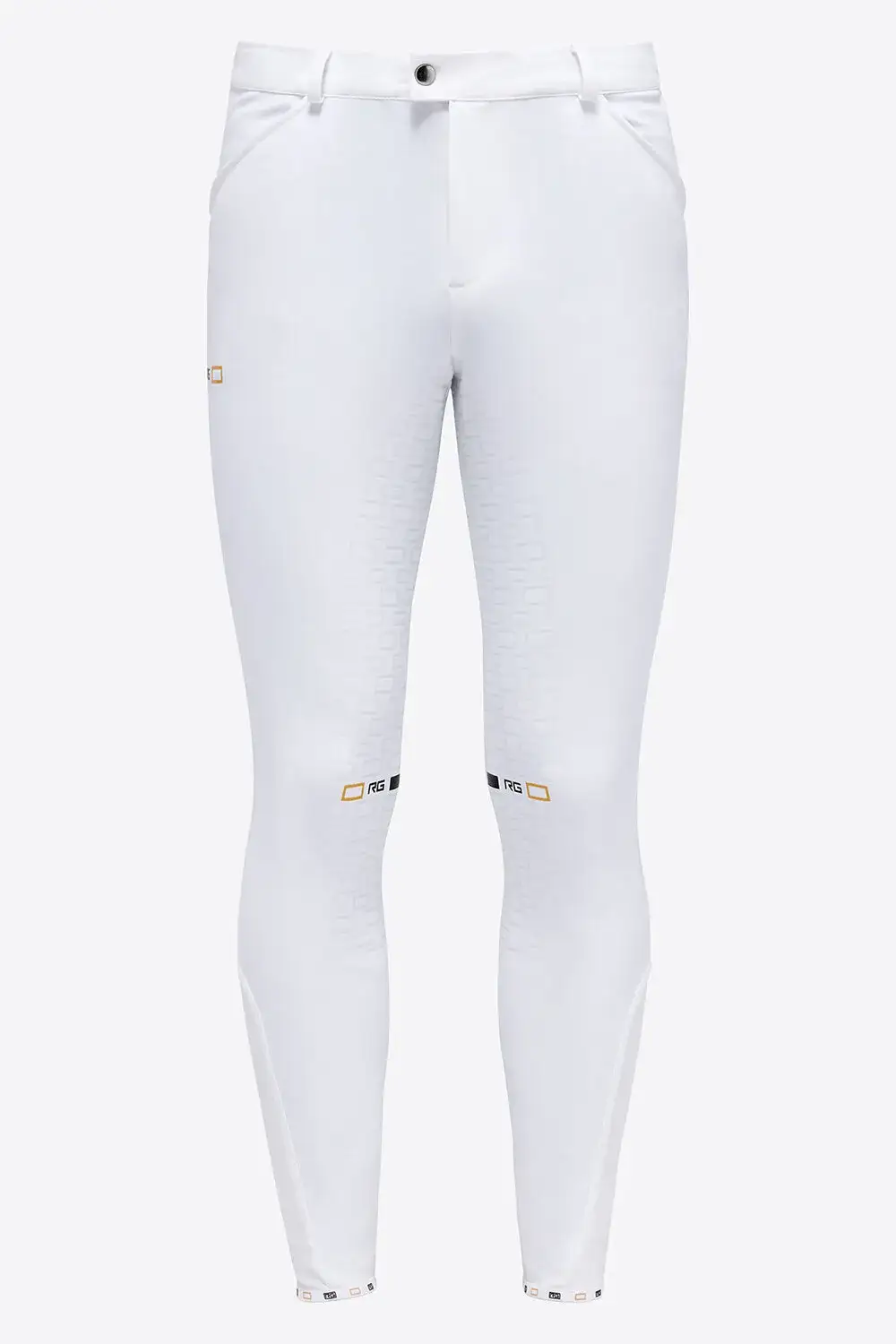 Rider's Gene RG Men's Full Grip Riding Breeches WHITE-3
