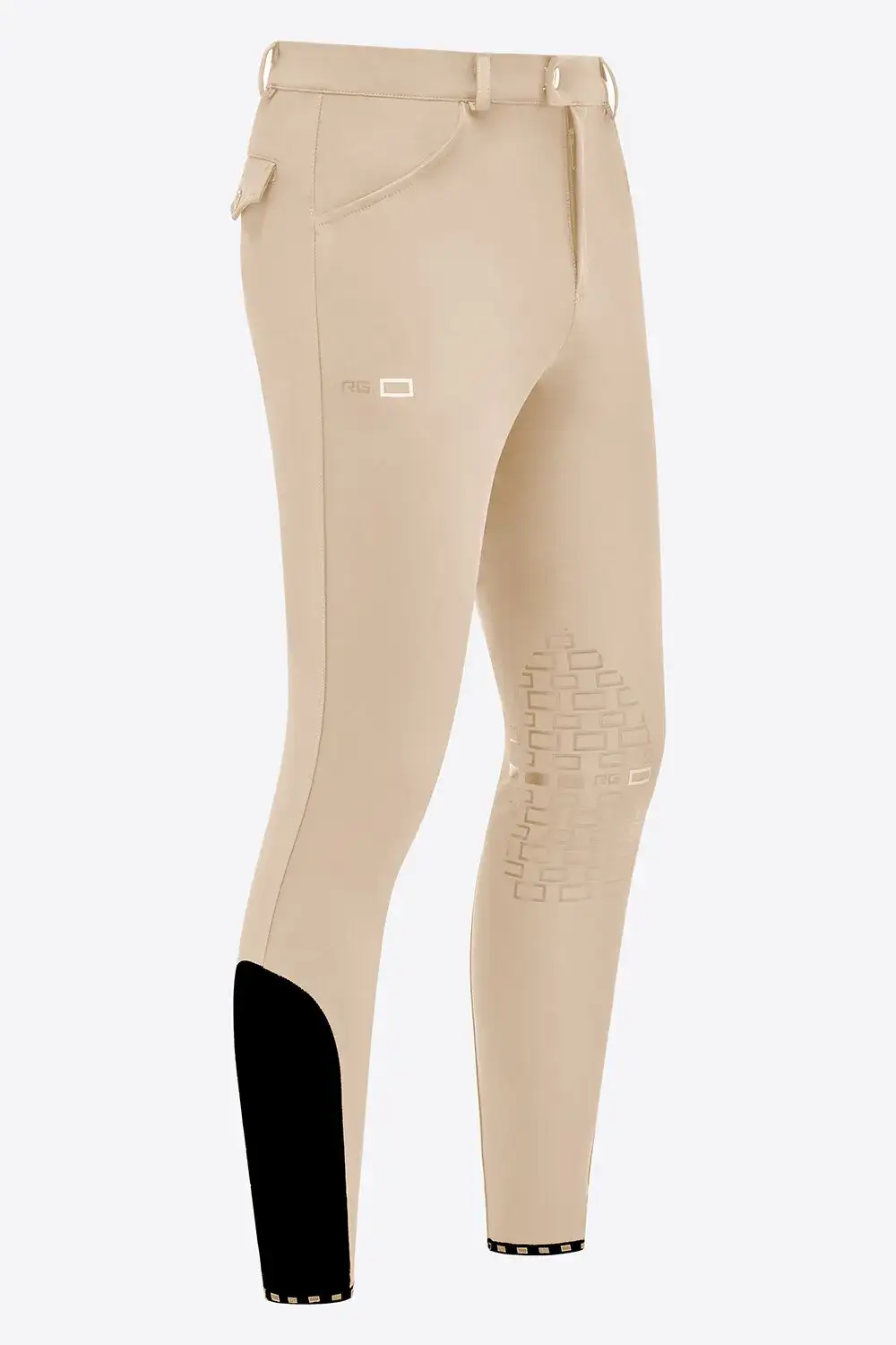 Rider's Gene RG Knee Grip Men's Riding Breeches BEIGE-1