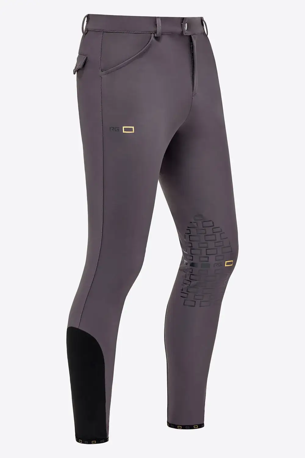 Rider's Gene RG Knee Grip Men's Riding Breeches Graphite Grey-1