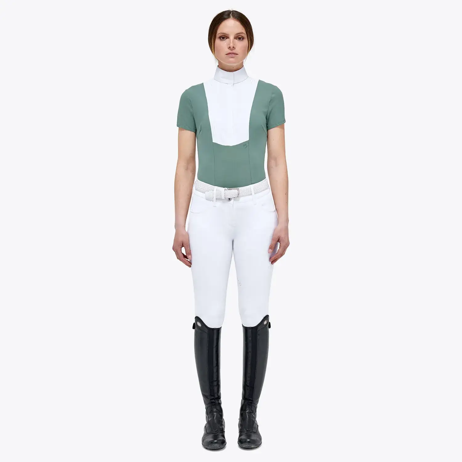 Cavalleria Toscana Hunter shirt EMERALD GREY-1