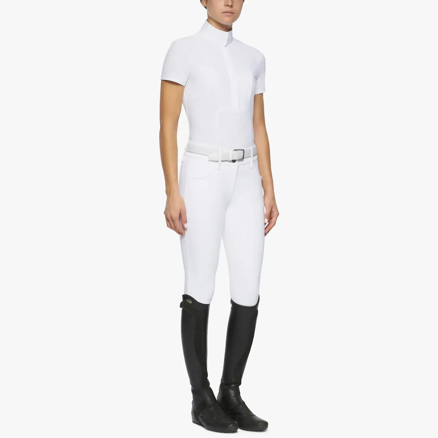 Cavalleria Toscana Camicia donna a maniche corte WHITE-2