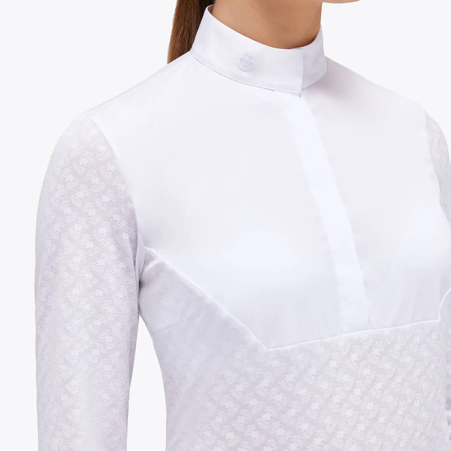 Cavalleria Toscana Women's competition shirt WHITE/KNIT-3