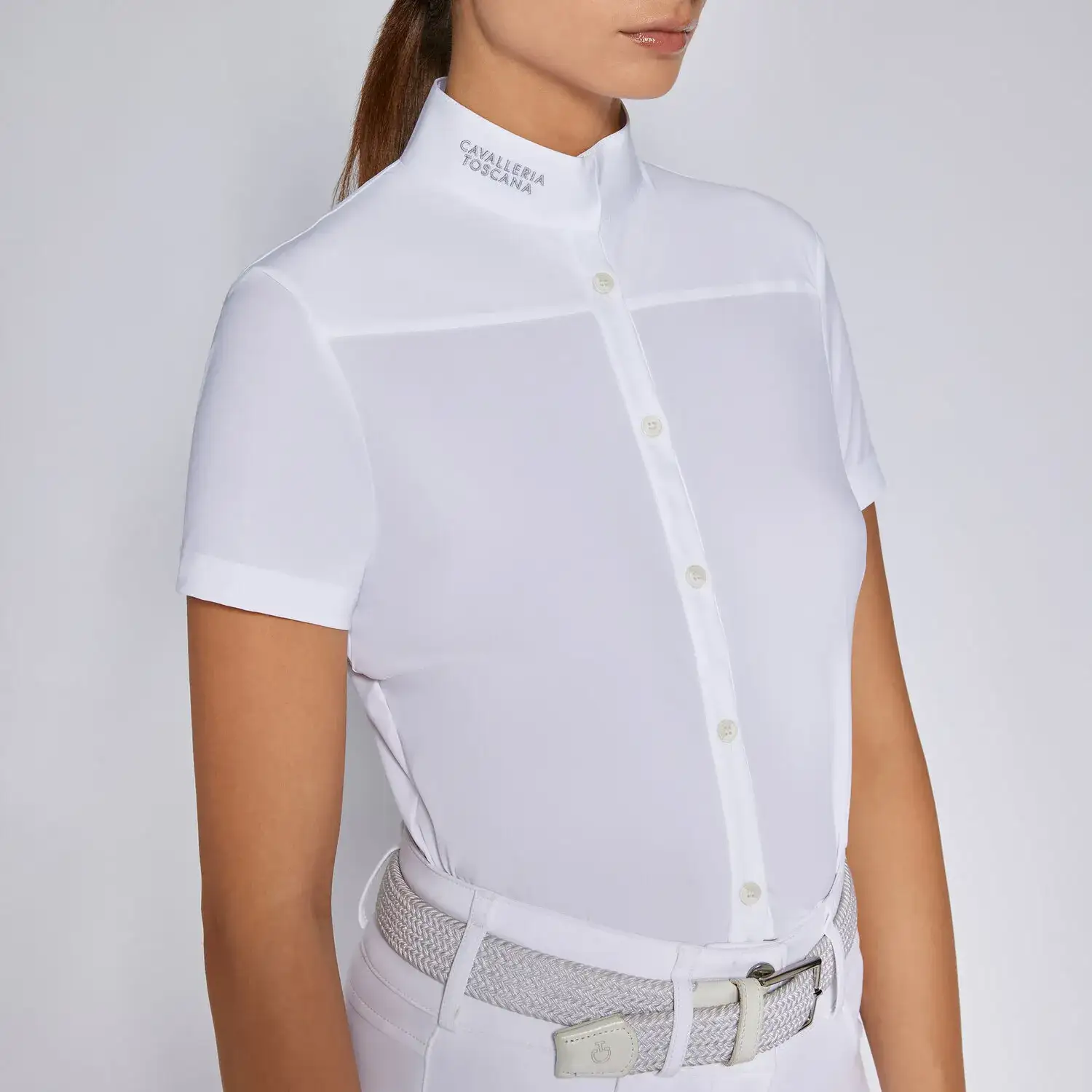 Cavalleria Toscana Women's competition shirt WHITE-3