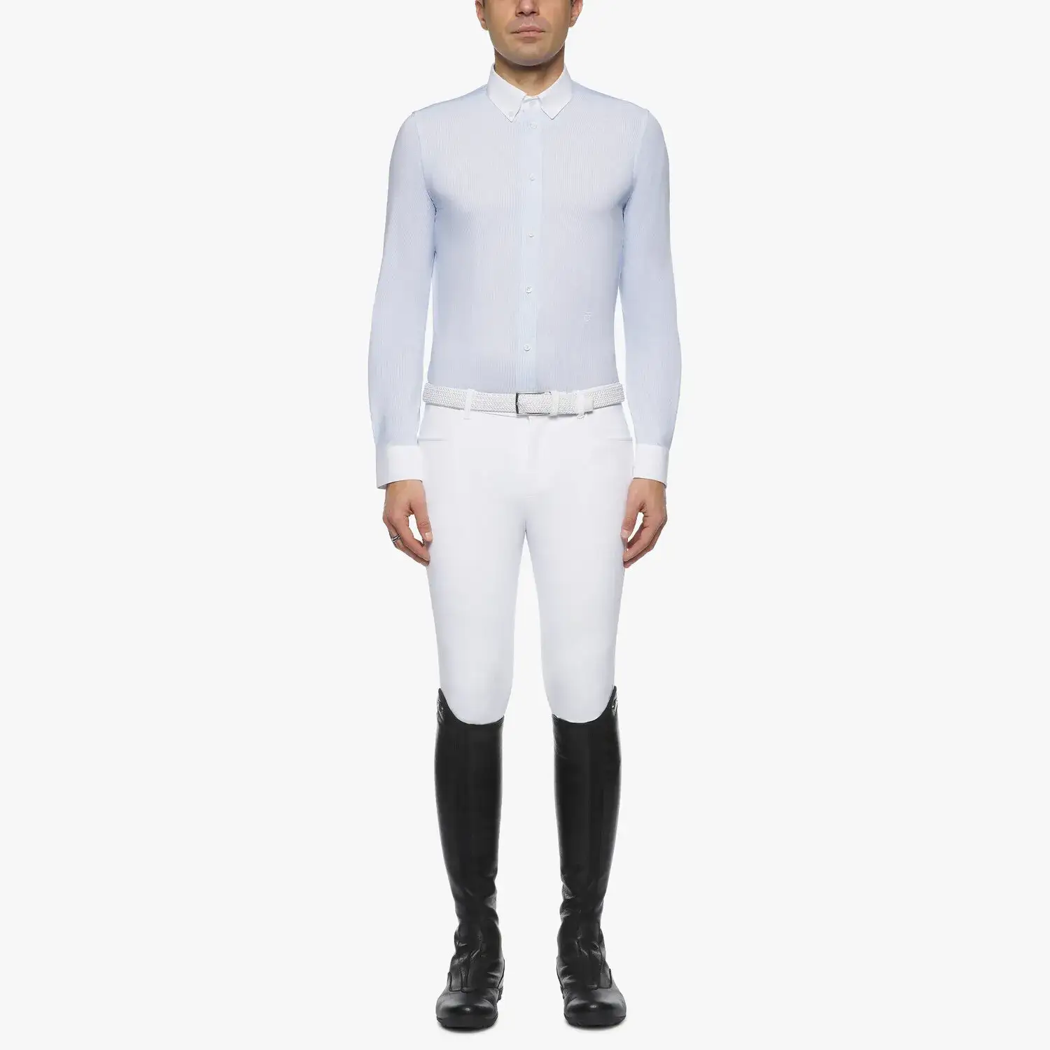 Cavalleria Toscana Cavalleria Toscana Men's Competition Shirt OXFORD BLUE PRINT-1