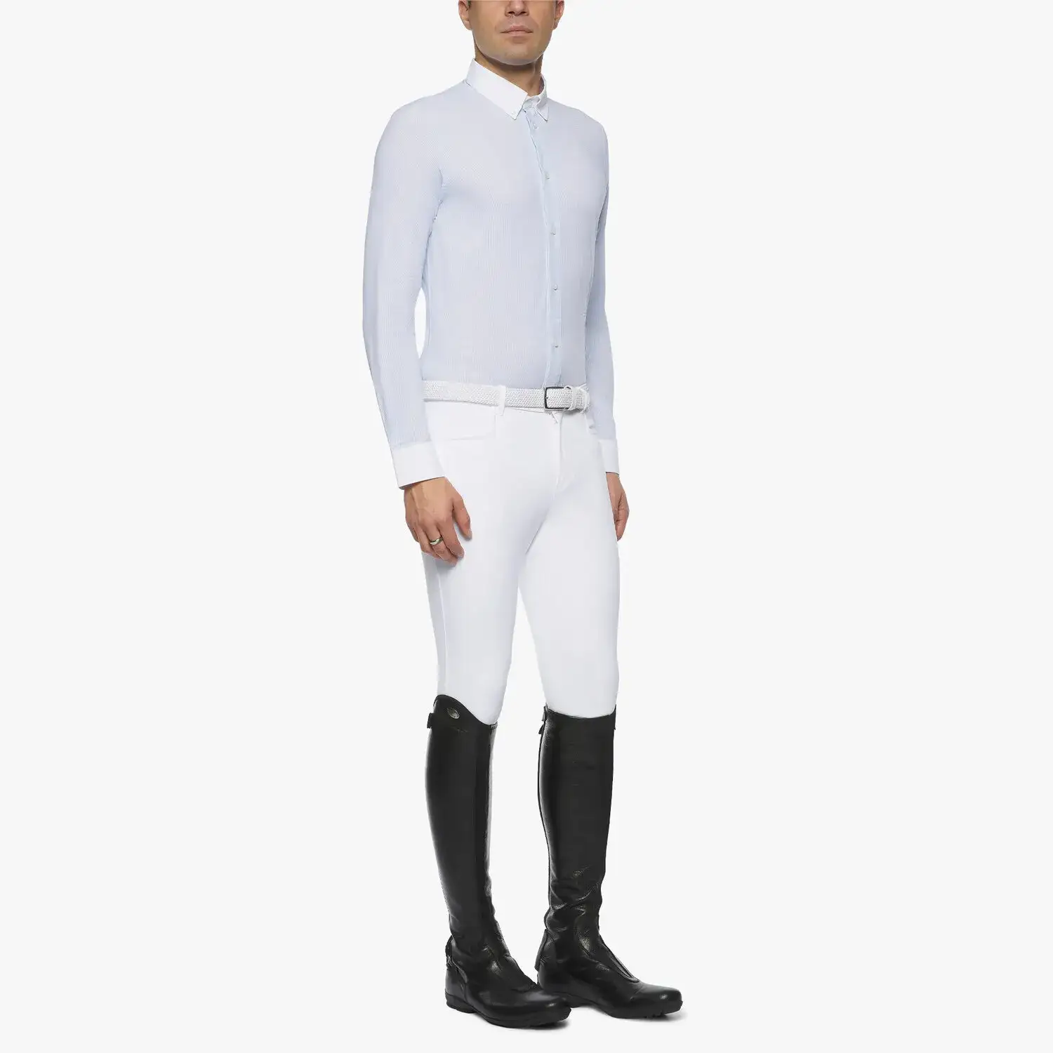 Cavalleria Toscana Cavalleria Toscana Men's Competition Shirt OXFORD BLUE PRINT-2