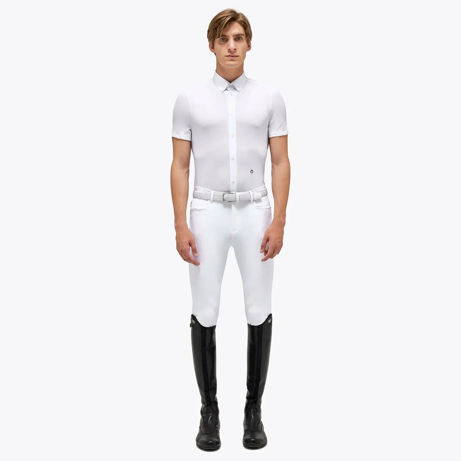 Cavalleria Toscana Men's competition shirt WHITE-1