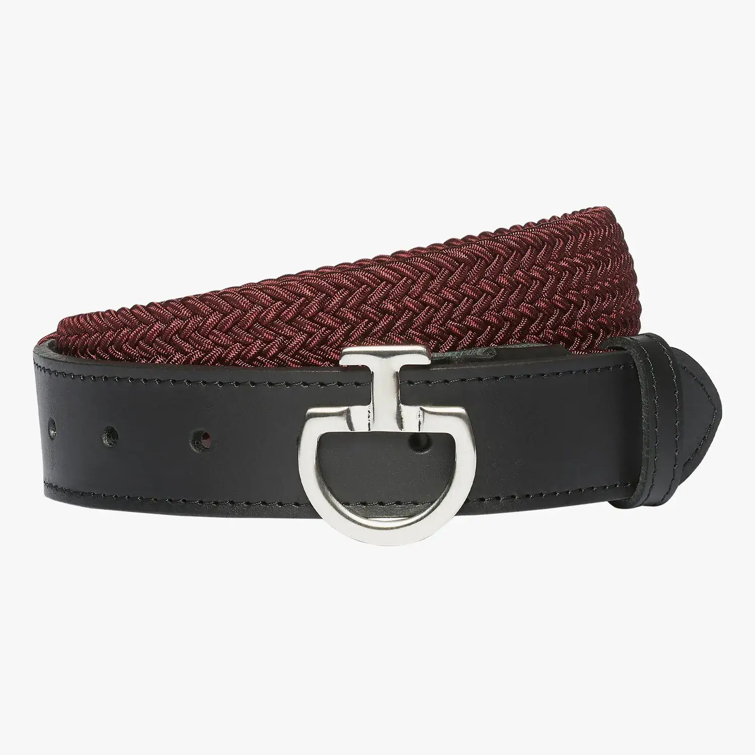 Cavalleria Toscana Cintura elasticizzata per donna. BORDEAUX/BLACK-1