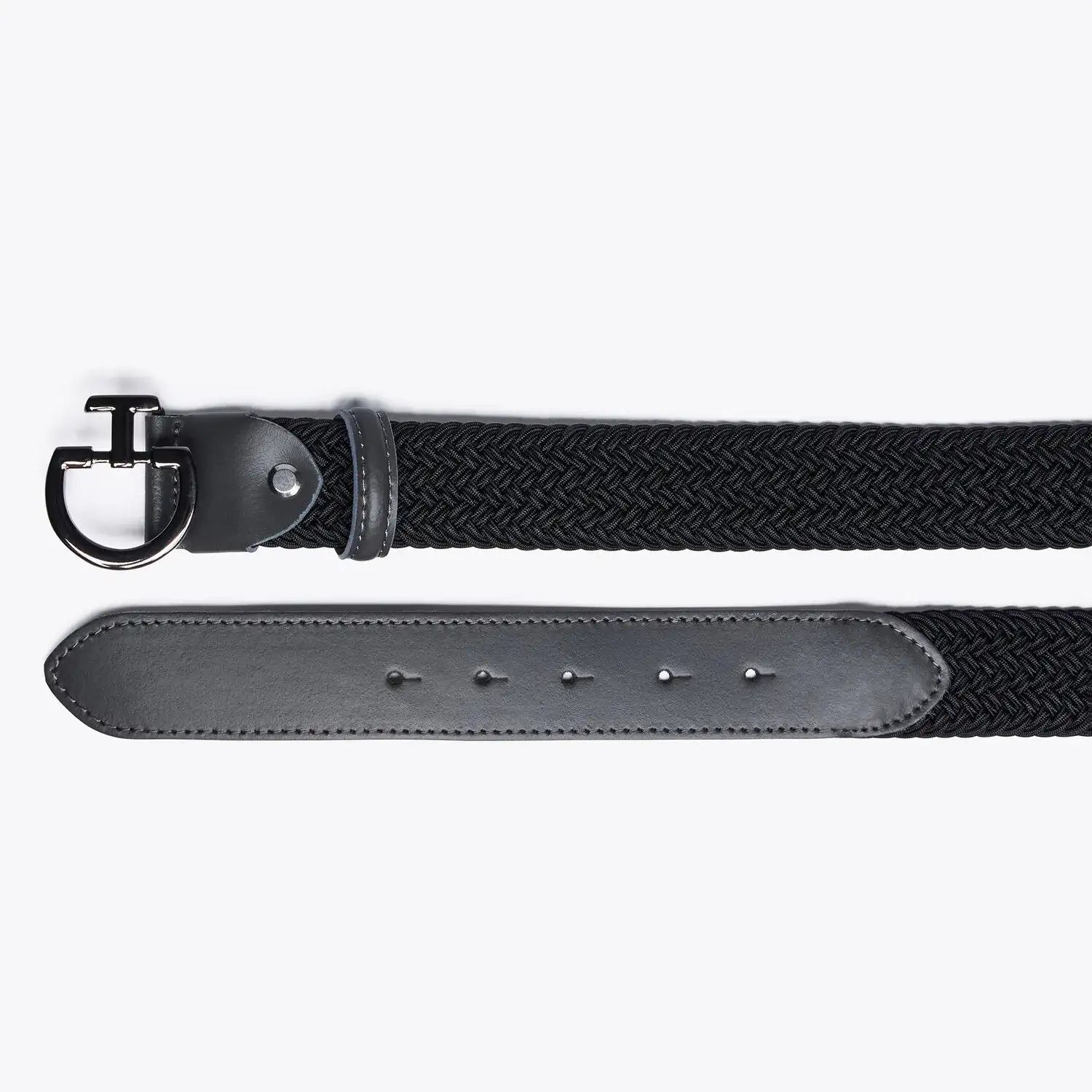 Cavalleria Toscana Women's elastic belt BLACK/DARK GREY-2