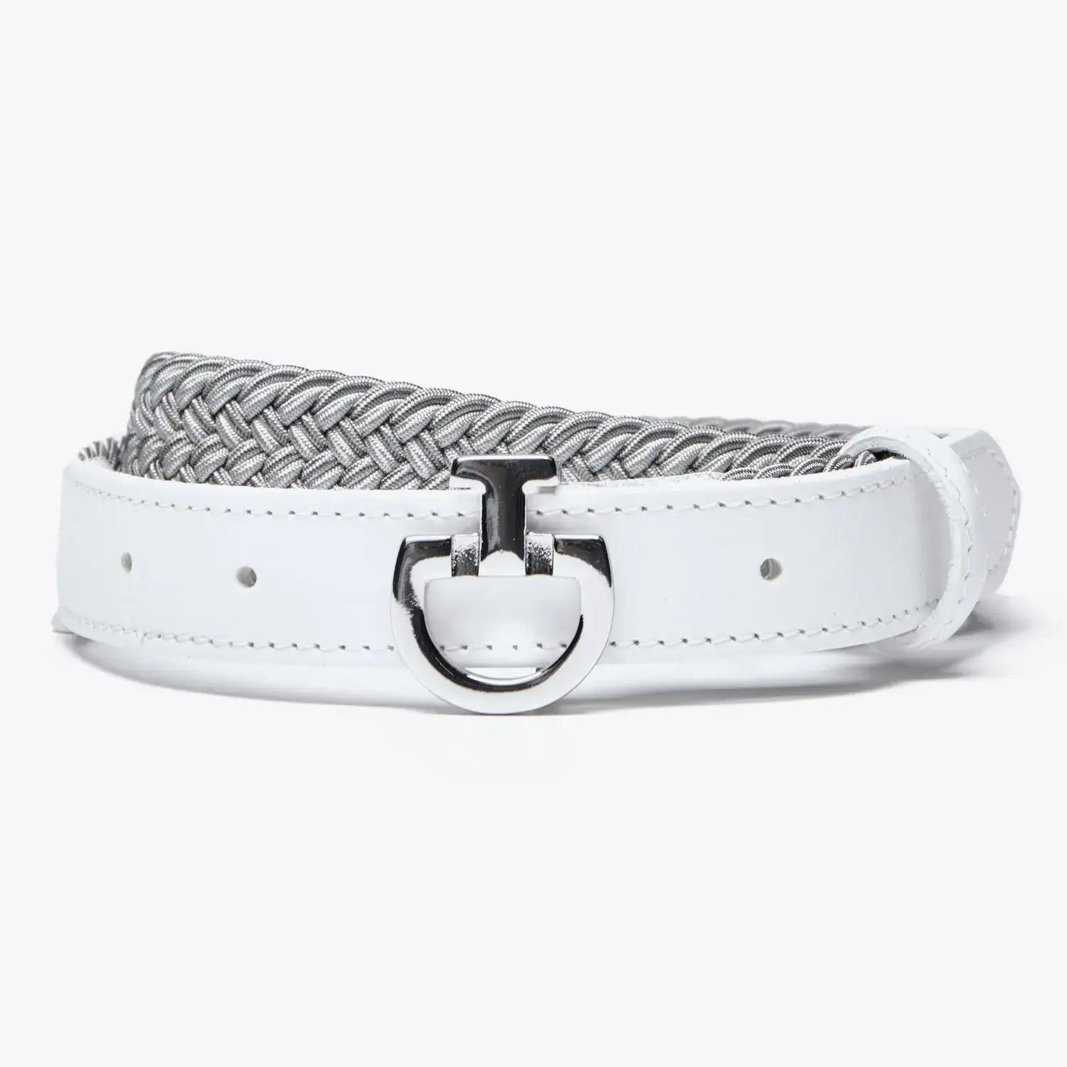 Cavalleria Toscana Children’s rayon belt GREY/WHITE-1
