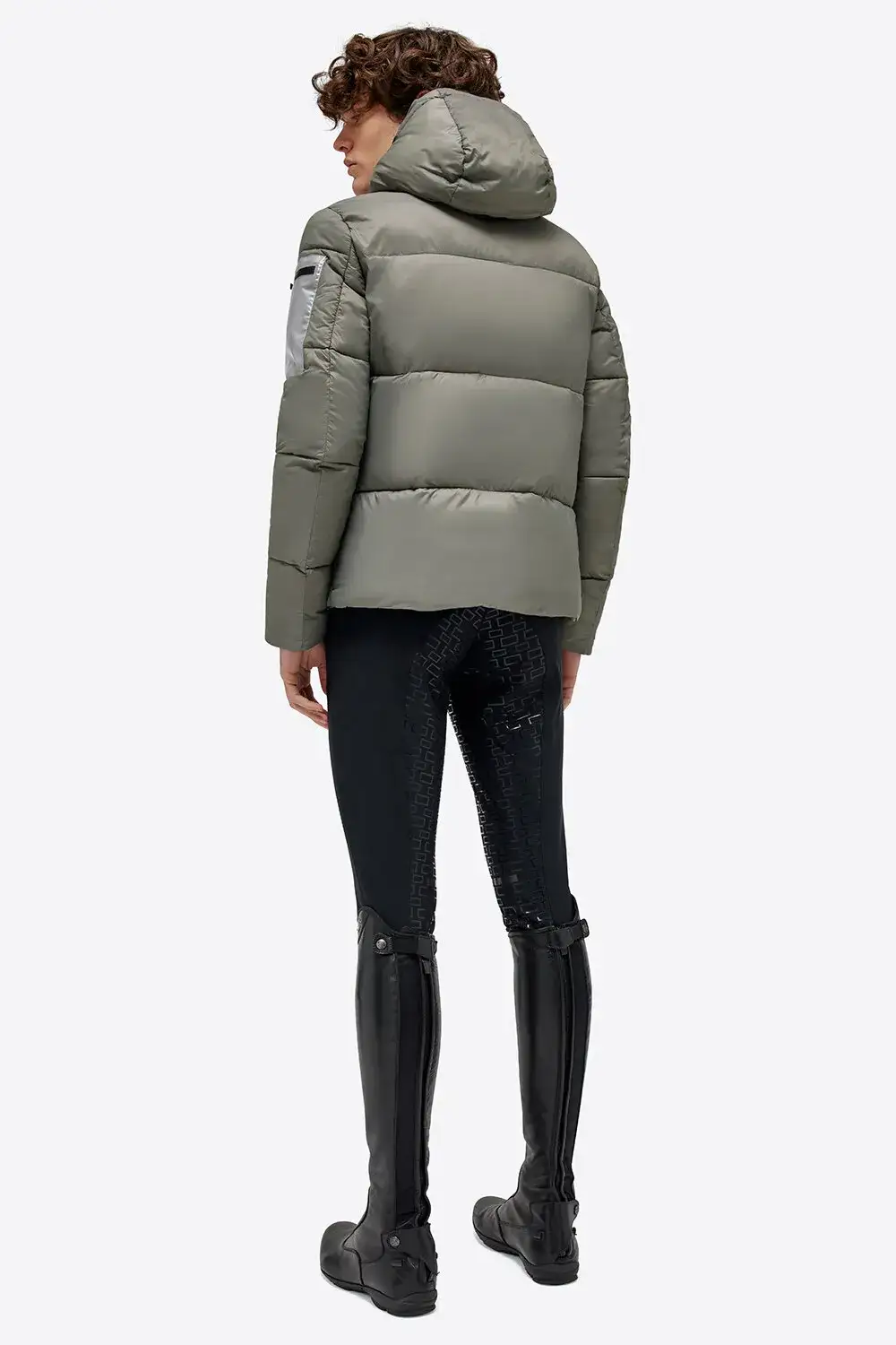 Rider's Gene RG Nylon Quilted Hooded Puffer Jacket VERDE BANDIERA-2