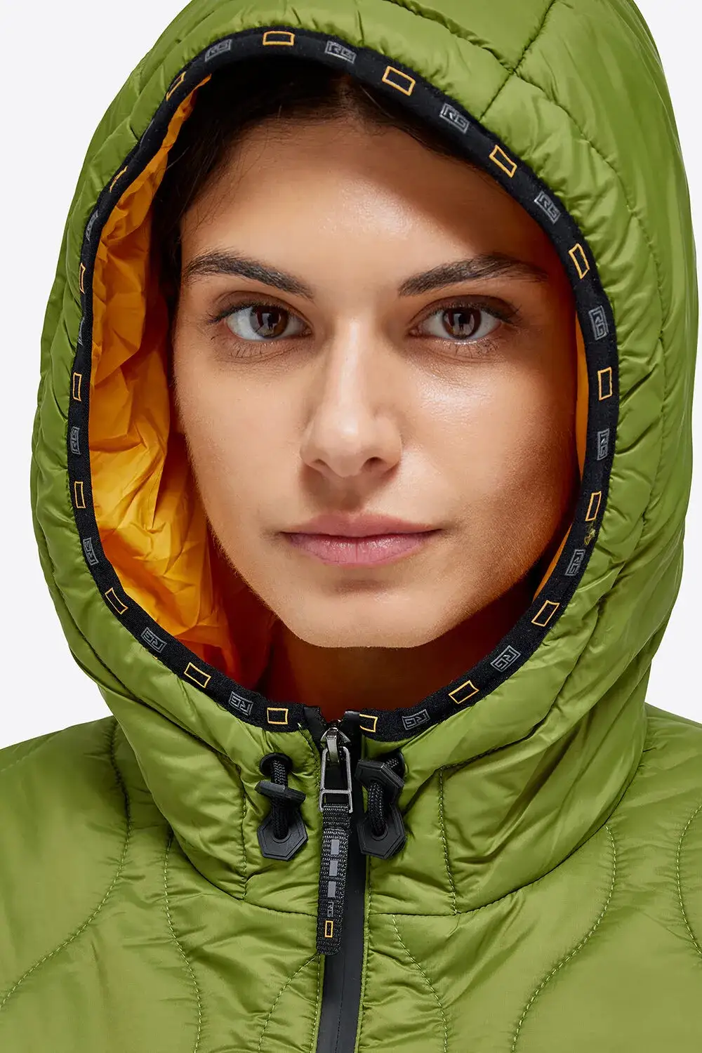Rider's Gene Women’s quilted nylon puffer jacket FOREST GREEN-4