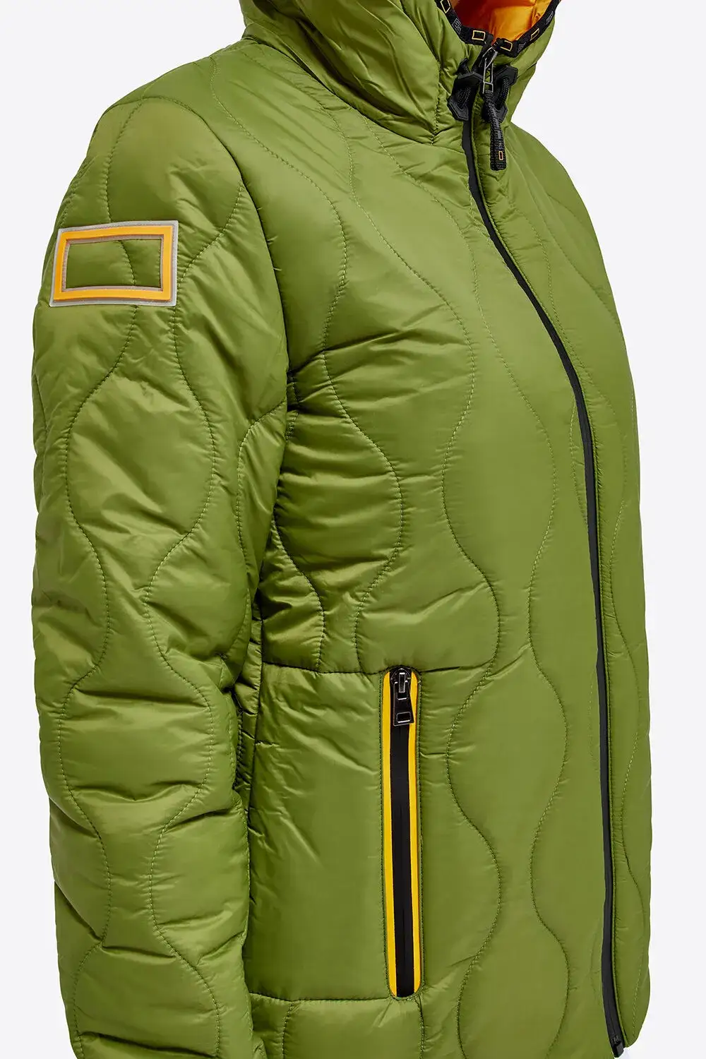 Rider's Gene Women’s quilted nylon puffer jacket FOREST GREEN-7