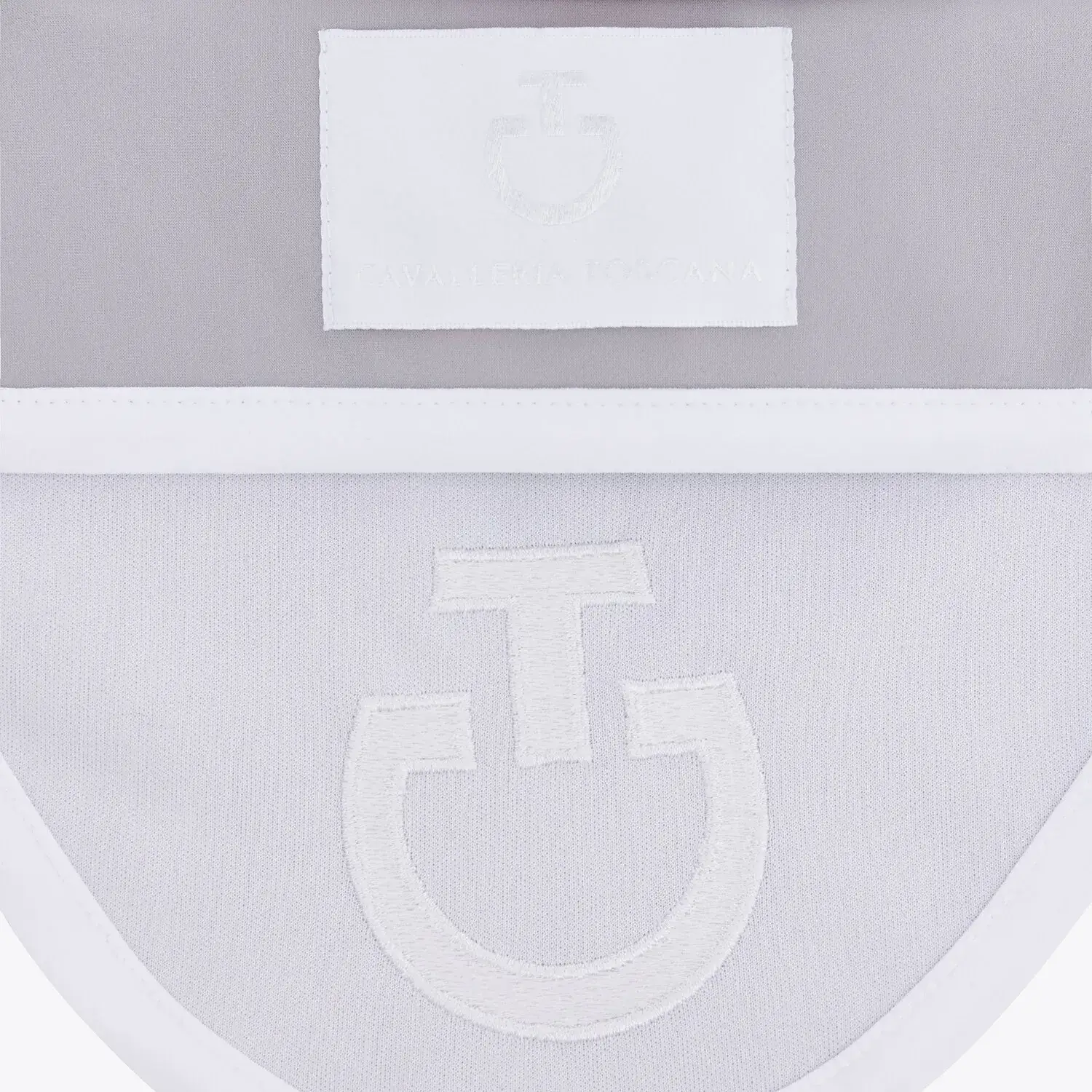 Cavalleria Toscana Jersey horse earnet LIGHT GREY/WHITE-3