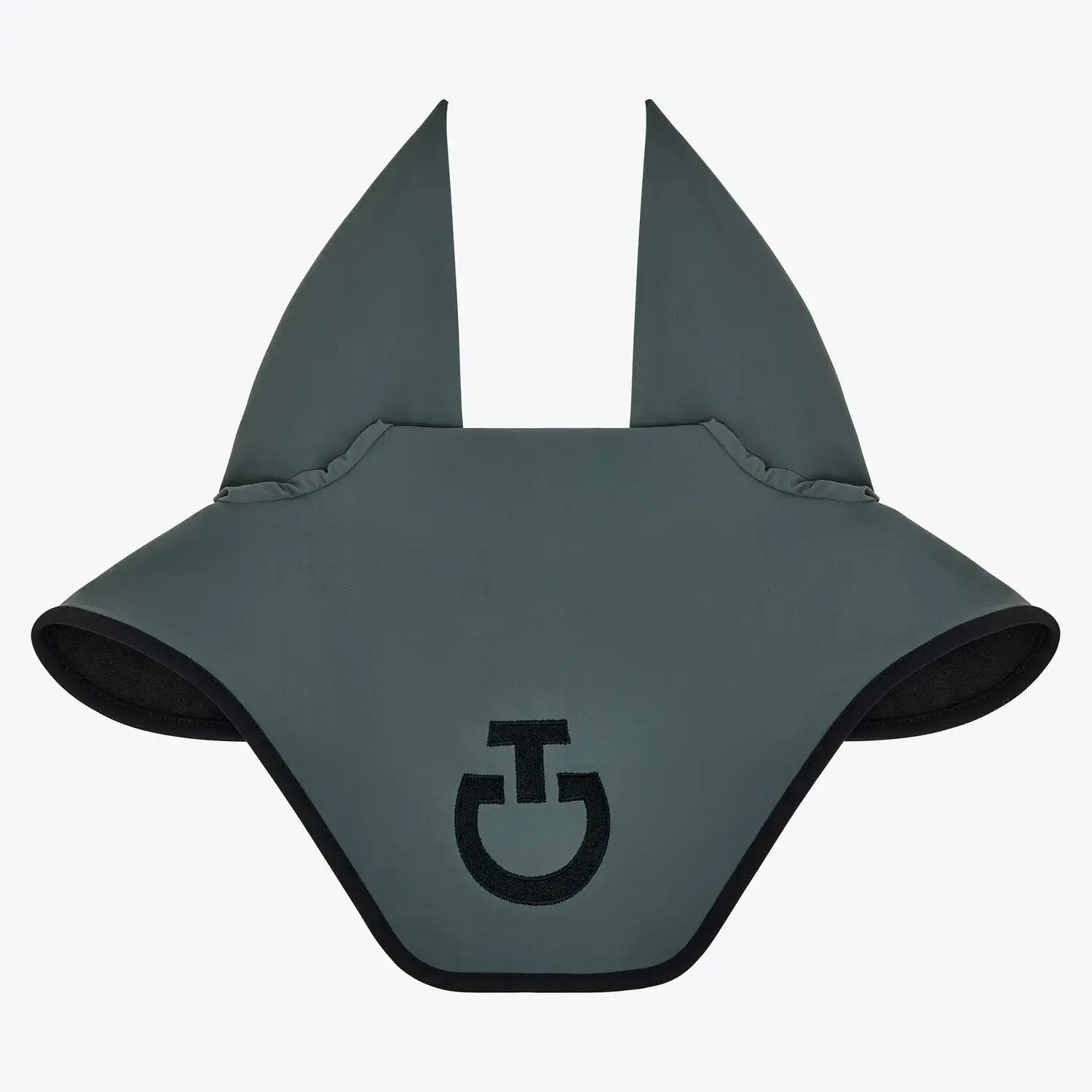 Cavalleria Toscana Lightweight jersey ear bonnet FOLIAGE GREEN/BLACK-1