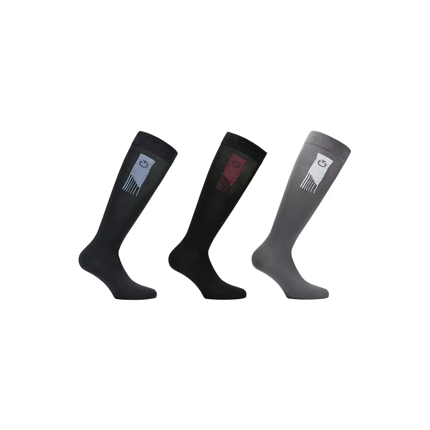 Cavalleria Toscana Cavalleria Toscana Jacquard Logo 3-Pack Socks 3PACK BLACK NAVY GREY-1
