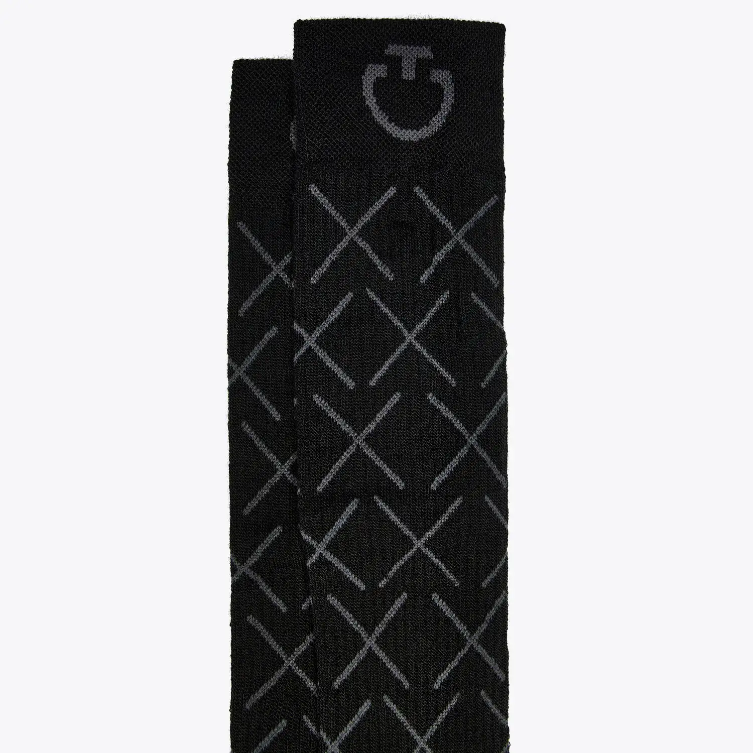 Cavalleria Toscana Wool socks with a logo BLACK-2
