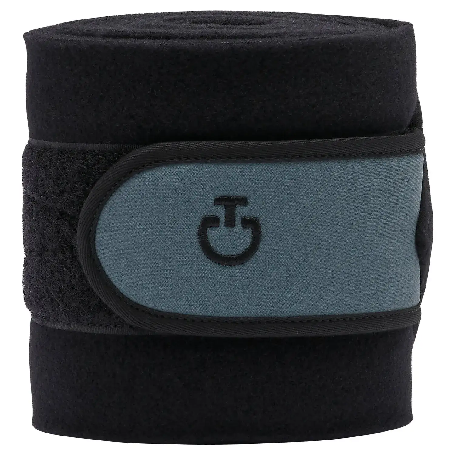 Cavalleria Toscana Fleece leg bandages BLACK / PETROLEUM-1