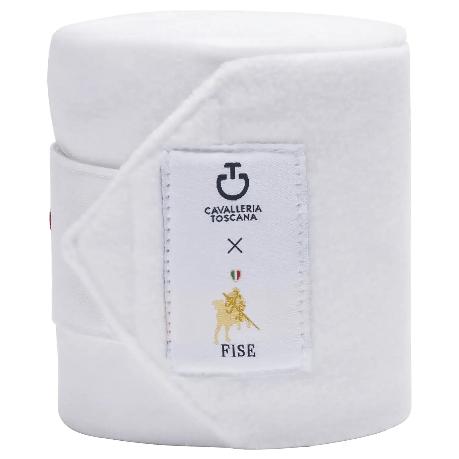 Cavalleria Toscana Fise fleece horse bandages WHITE-2