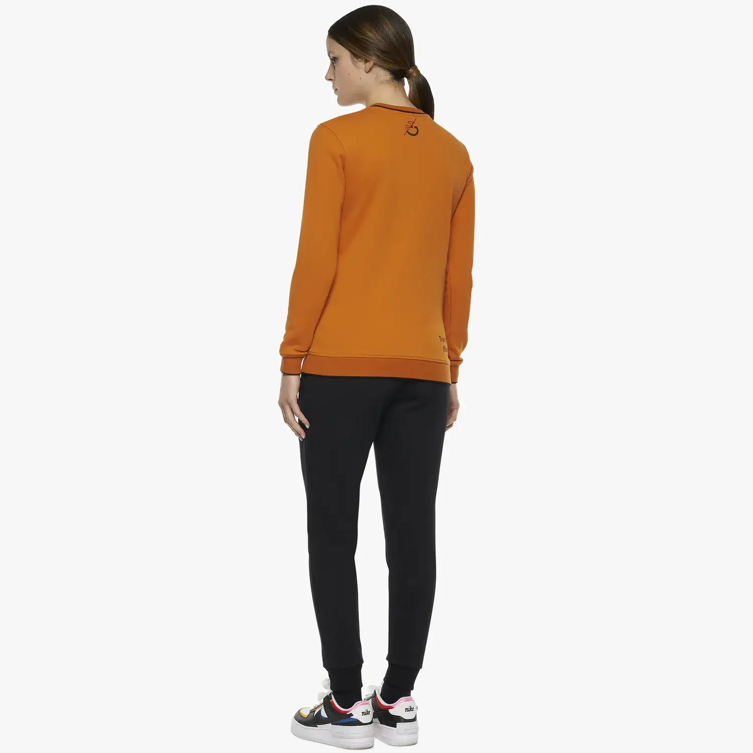 Cavalleria Toscana Women's Train Hard Ride Easy Sweatshirt ORANGE-3